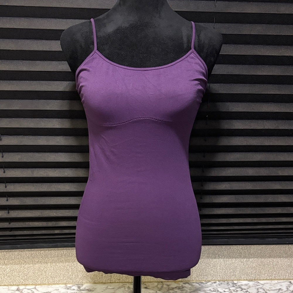 Y2K GUESS JEANS Women's Purple Spaghetti Strap Stretch Cami Tank Top SZ S/M